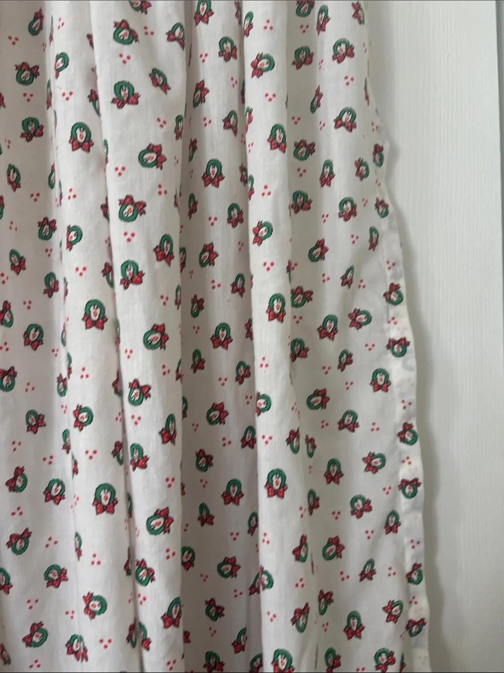 Floral Print Window Curtain Panels christmas panels 45 wide x 48 length handmade
